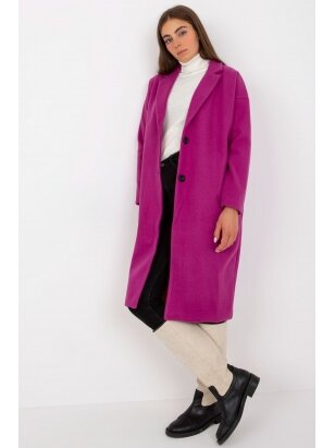 Violetinės spalvos paltas MOD2042