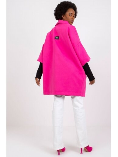 Rožinės spalvos paltas MOD1764 1