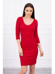 Raudona suknelė MOD060