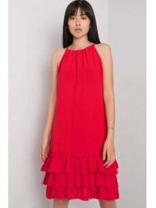 Raudona suknelė MOD1067