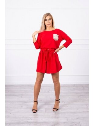 Raudona suknelė MOD321