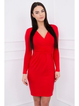 Raudona suknelė MOD344