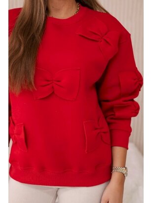 Raudonos spalvos džemperis DZM0002