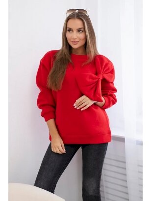 Raudonos spalvos džemperis DZM0003
