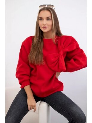 Raudonos spalvos džemperis DZM0003