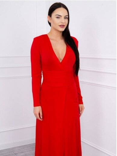 Raudona ilga suknelė MOD233 GP 1