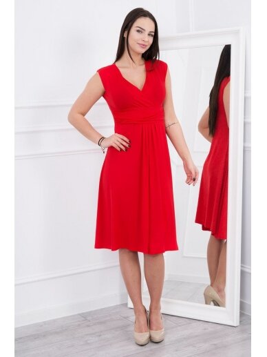 Raudona suknelė MOD277 3