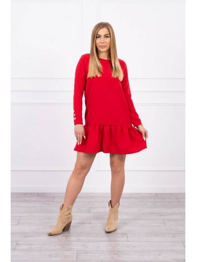 Raudona suknelė MOD496 1