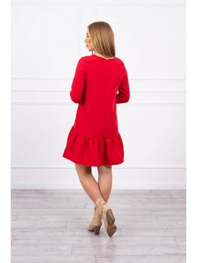 Raudona suknelė MOD496 2