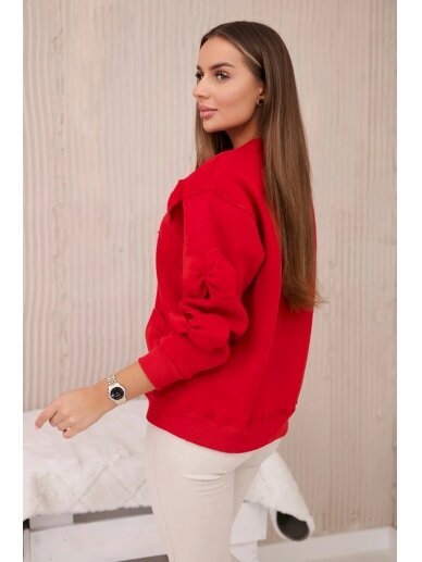 Raudonos spalvos džemperis DZM0002 2