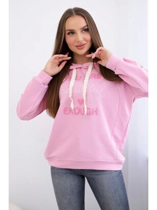 Šviesiai rožinės spalvos džemperis DZM0014