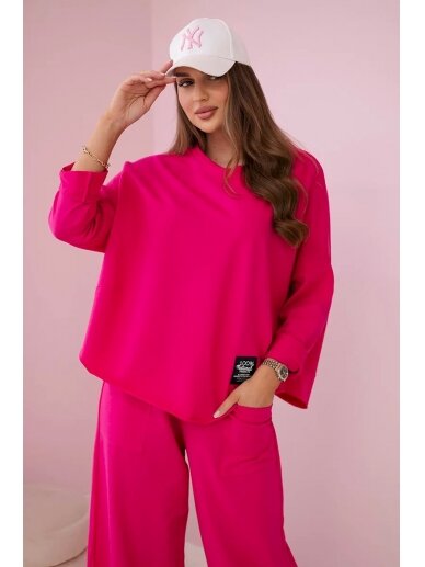 Rožinės spalvos moteriškas kostiumėlis KST0015 2