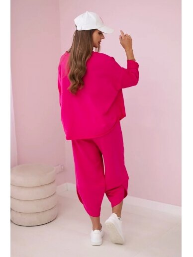 Rožinės spalvos moteriškas kostiumėlis KST0015 5