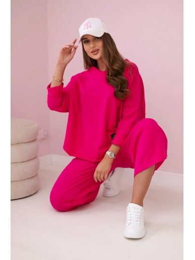 Rožinės spalvos moteriškas kostiumėlis KST0015 1