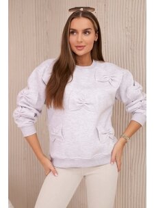 Šviesiai pilkos spalvos džemperis DZM0002