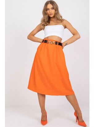 Oranžinės spalvos sijonas MOD1871