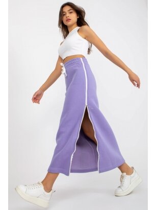 Violetinės spalvos ilgas sijonas MOD2048