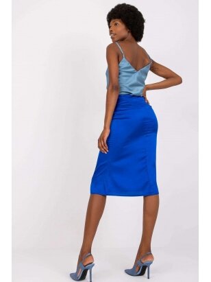 Mėlynas midi ilgio sijonas MOD1765