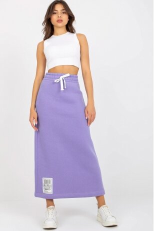 Violetinės spalvos ilgas sijonas MOD2048