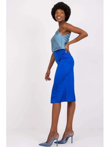 Mėlynas midi ilgio sijonas MOD1765 2