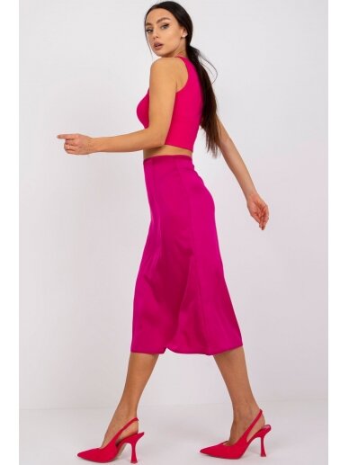 Rožinis midi ilgio sijonas MOD1765 1