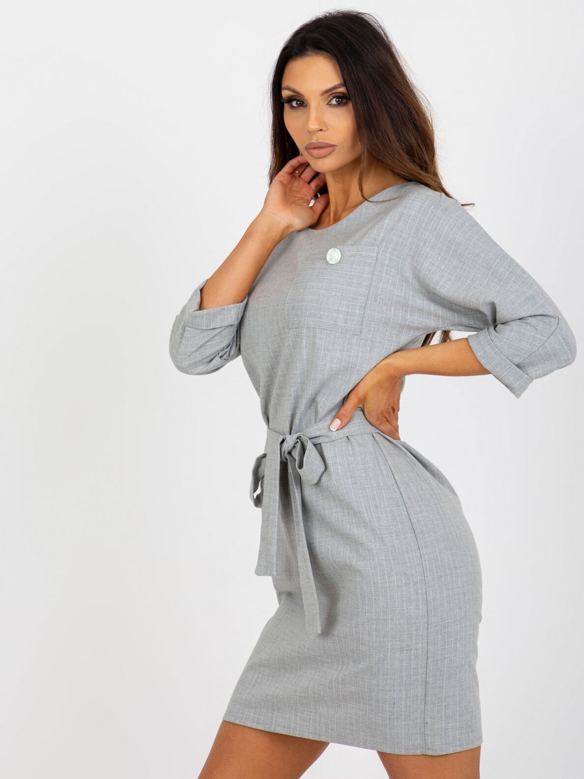 Pilka suknelė MOD2102 GP 3 Pilka suknelė MOD2102 GP 3