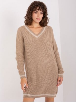 Tamsiai smėlinės spalvos megztinis MOD2438