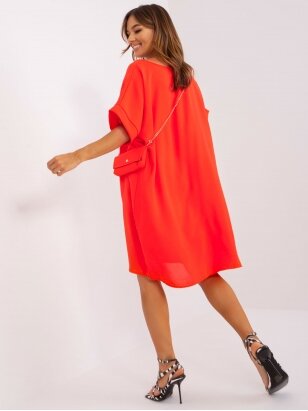 Oranžinės spalvos suknelė MOD2309