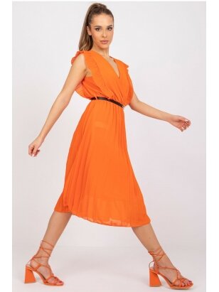 Oranžinės spalvos suknelė MOD1757