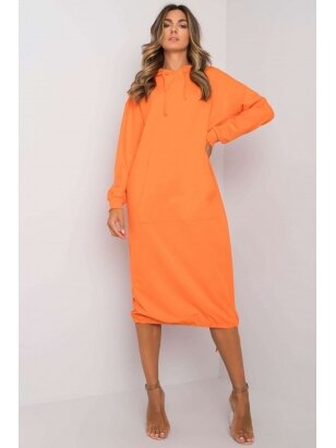Oranžinės spalvos suknelė MOD1160