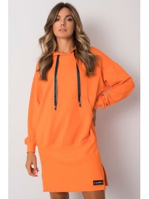 Oranžinės spalvos suknelė MOD1195