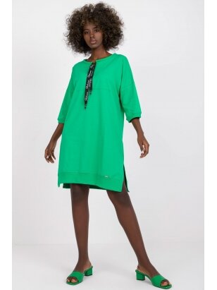 Žalia suknelė tunika MOD1588