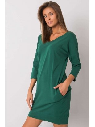 Tamsiai žalia suknelė MOD1414