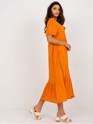 Oranžinės spalvos suknelė MOD1042 GP