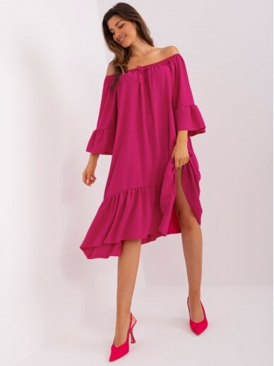 Rožinės spalvos suknelė MOD2383 4