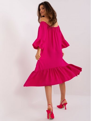 Rožinės spalvos suknelė MOD2383 1