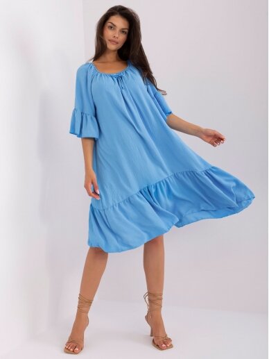 Mėlynos spalvos suknelė MOD2383