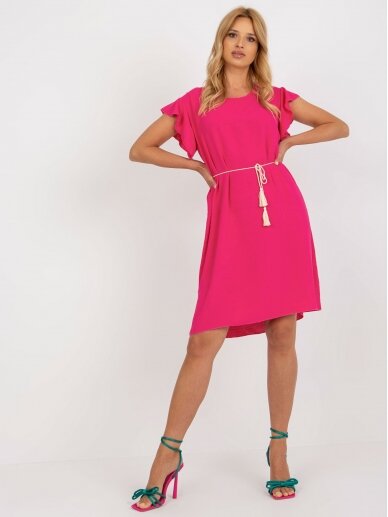 Rožinės spalvos suknelė MOD2261 2