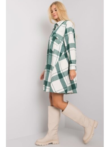 Žalia languota suknelė MOD1495 GP 2 Žalia languota suknelė MOD1495 GP 2