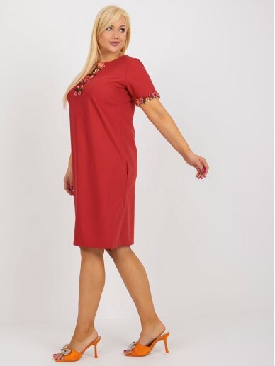 Raudona suknelė MOD2272 2