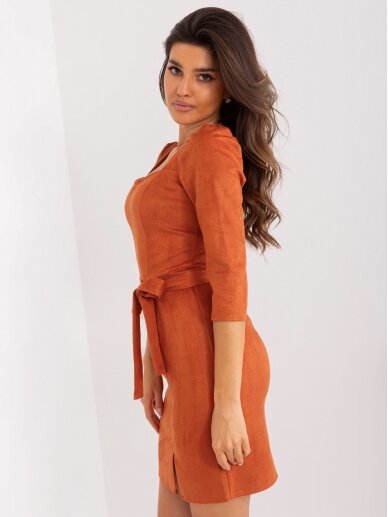 Tamsiai oranžinės spalvos suknelė SKN0017 1