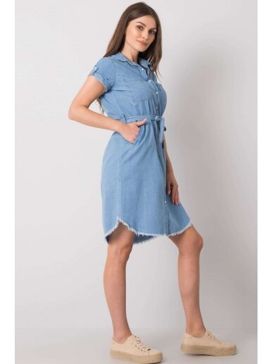 Mėlyna džinsinė suknelė MOD986 2
