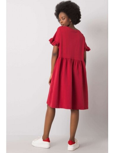 Tamsiai raudona suknelė MOD1788 2
