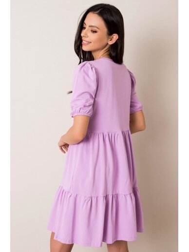 Šviesiai violetinė suknelė MOD1213 2