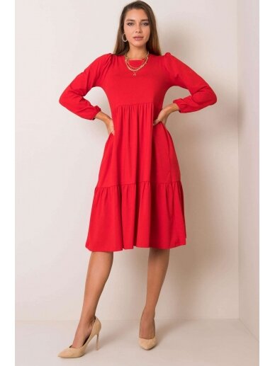 Raudona suknelė MOD1210