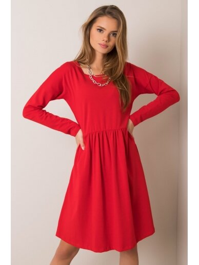 Raudona suknelė MOD896