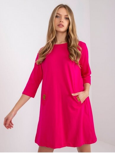 Rožinės spalvos suknelė MOD1327 GP