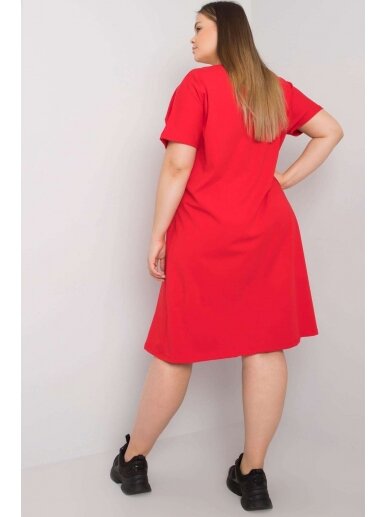 Raudona suknelė MOD1682 1
