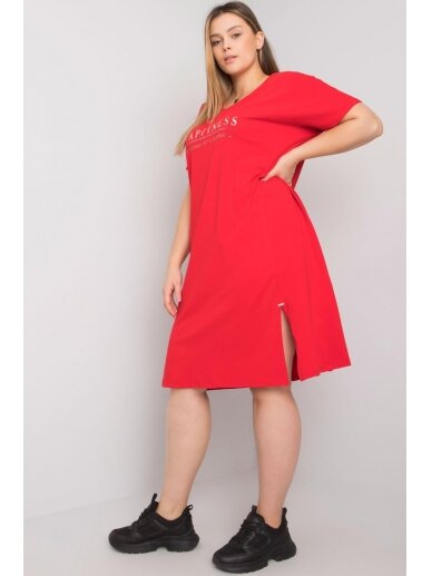 Raudona suknelė MOD1682