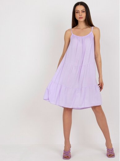 Šviesiai violetinės spalvos suknelė MOD2317 2